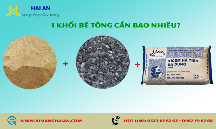Khối bê tông cần từng nào cát đá xi măng